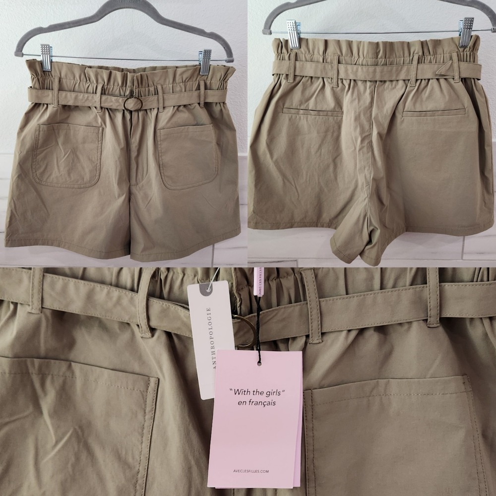Anthropologie Avec Les Filles Paperbag Olive Size Medium‎ Shorts